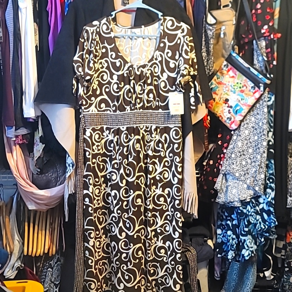 Merona Knit Dress Brown and off white NWT
